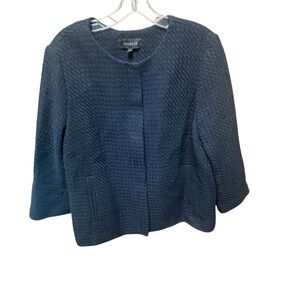 Talbots Women's Navy Textured Jacket Size 12